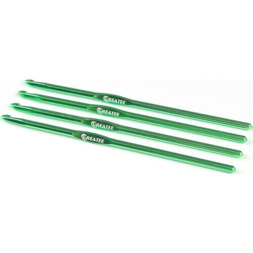 5pcs Aluminum Crochet Hooks 4.5mm Metal Knitting Needles Knit Weave Craft Yarn Sewing Tools At Random Color 15cm(5 7/8") long