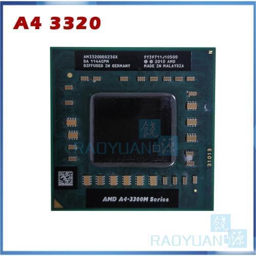 AMD A4-Series A4-3300M A4 3320 2.0 GHz DUAL-Core DUAL-Thread CPU Processor AM3320DDX23GX Socket FS1