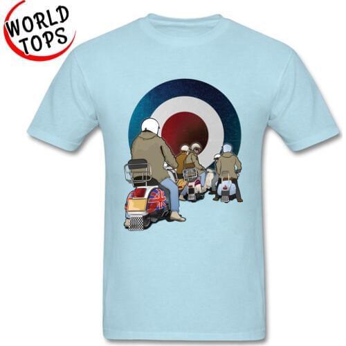 Manday Going Home Vespa Piaggio Monocycle Rider T Shirts Mens Novelty New Design Breathable Cotton Fashion Tshirts Fathers Day