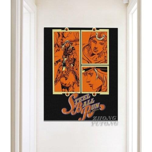 JOJO Steel Ball Run SBR Anime Wall Art Wooden Canvas Decoration Poster Prints For Living Room Home Frame Decor Painting