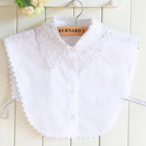 Korea Winter Cotton False Collar Shirt Eugen Yarn Hollowed Lace Fake Collar High Quality Detachable Collars