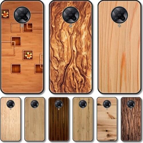 Colorful Wood grain Phone Case For xiaomi M2 C3 X3 F2 Lite NFC 6 5 x Poco k30 Pro Anime Black Cover Silicone Back Pretty tpu