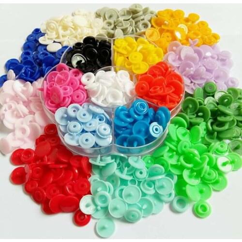 100 Sets T5 12mm Round Plastic Snap Buttons For Baby Children Clothes DIY Sewing Accessories Press Button