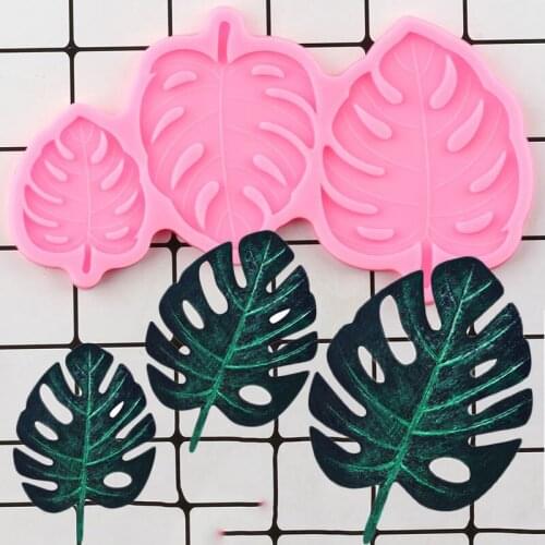 Monstera Leaves Silicone Molds Cake Decorating Tools Turtle Leaf Cake Border Fondant Mold Cupcake Topper Chocolate Candy Moulds