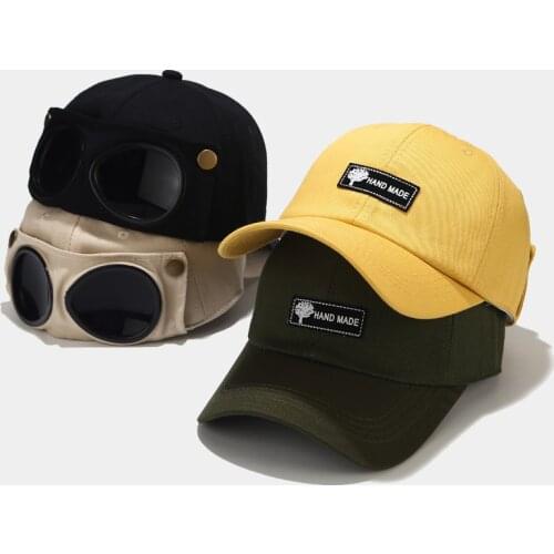 Fashion Aviator Hat Summer Personality Glasses Baseball Cap Female Unisex Sunglasses Cap Male Cap Baseballcap Boys Cap