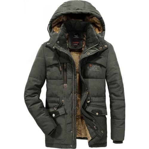 Plus size 7XL 8XL Men Winter jacket Fashion Thick warm Fleece hooded Casual coat New Mens windproof Windbreaker outerwear Parkas