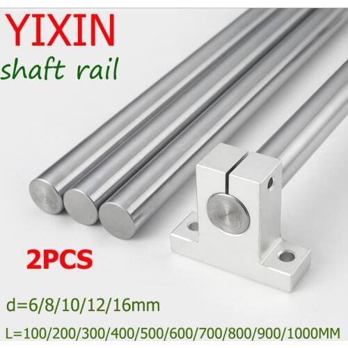 2pcs shaft rail linear rail 3d printer parts Cylinder Chrome Plated Rods axis Linear round rod L 100 200 300 400 800 cnc WCS