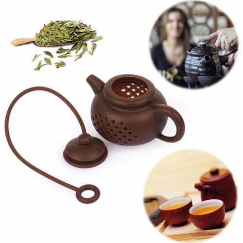 New hot Teapot Shape Tea Infuser creative tea Strainer Silicone Teabag Leaf Filter Diffuser Tea Kitchen Tools accessories