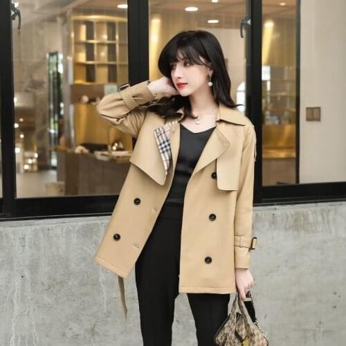 Arrival New 2021 Import Real Sheepskin Coat Turn-Down Collar Womens Jacket Casual Style Double Breasted Female Clothes