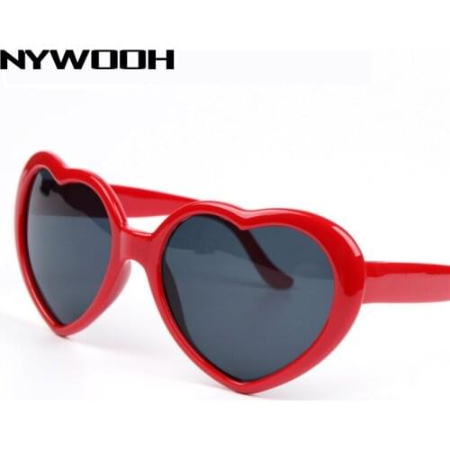NYWOOH Cute Heart Shaped Sunglasses Women Fashion Brand Designer Vintage Sun Glasses for Child Lovely Boy Girl Baby Eyewear