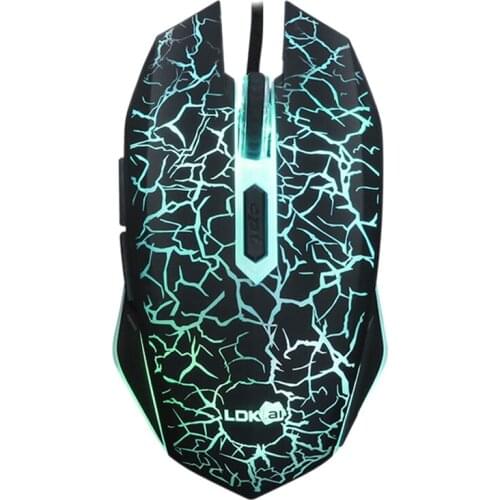 LDKAI X800 Optical Mouse, Colorful Light for Game Lovers and Arenas