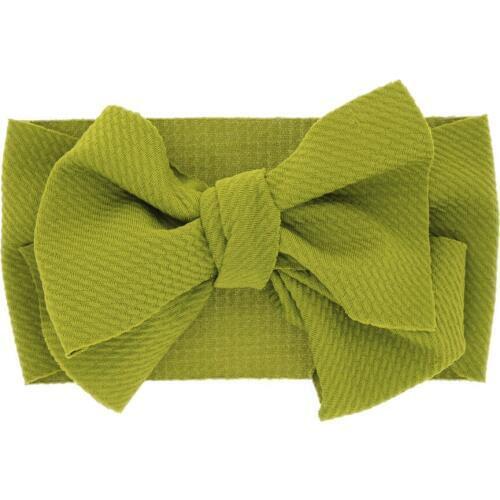Big Bow Headband For Girls 2019 Solid Large Hair Bows Elastic Turban Head Wraps Kids Top Knot Hairband Hair Accessories
