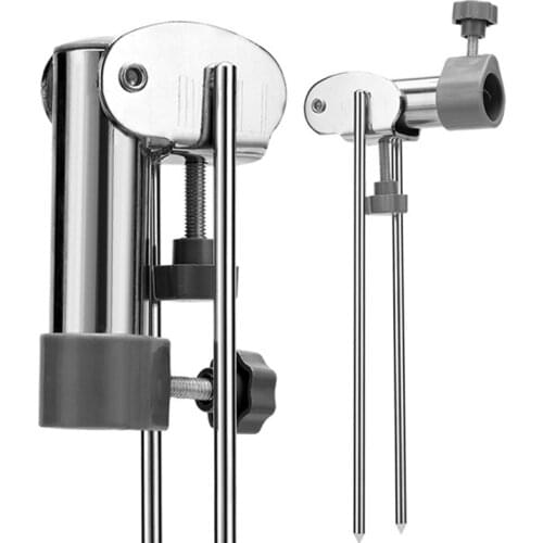 Durable Fishing Pole Bracket Ground Insert Adjustable Stainless Steel Rod Stand Rack Support