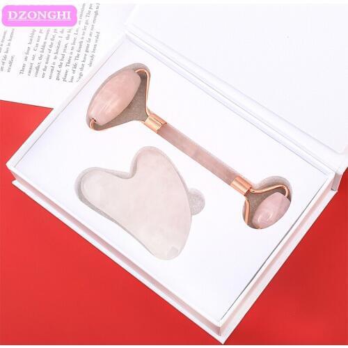 Face Massager Rose Quartz Roller Face Slimming Massager Lifting Slimming 100% Natural Stone Skin Massage Skin Care Beauty