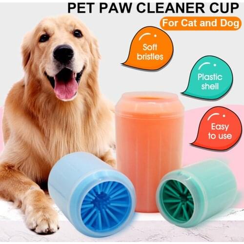 Dog Paw Cleaner Cup Soft Silicone Combs Portable Foot Washer Paw Clean Brush Quickly Wash Foot Cleaning Bucket