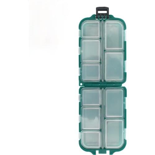 TIANNSII 10 Compartments Storage Case Fishing Tool Lure Spoon Hook Bait Fishing Box Fishing Tackle Case Holder Accessories Pesca