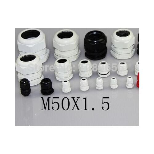 M50X1.5 Cable Glands Nylon plastic Waterproof Gasket Plastic Cable Gland 10PCS
