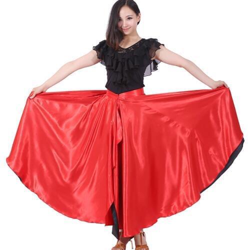 Sexy Latin Dance Skirt 360 Degree Spanish Showing Spanish Belly Flamenco Circle Swing Opening Paso Double/Bubble Costumes Y10487