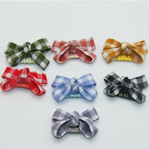 New Pet Hairpin Grooming Pet Plaid Bow Hair Clip Wig Clip Teddy Maltese Doh Accessories Dog Clip 20PCS/LOT