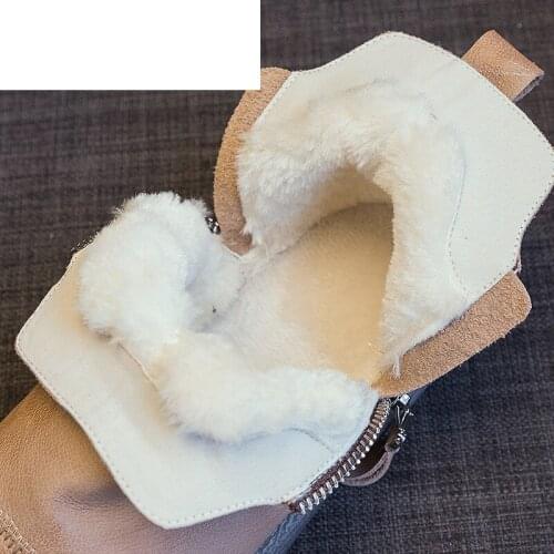 Genuine Leather Women Ankle Boots Winter Warm Plush Velvet Wool Zip Soft Leather Comfortable Platform Booties Shoes Women