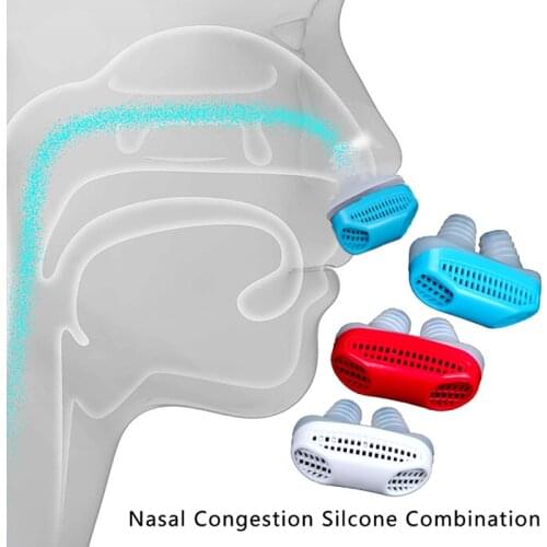 1pc Silicone Anti Snoring Nasal Dilators Anti Snore Nose Clip Sleep Tray Sleeping Aid Apnea Guard Night Device Relieving Snoring