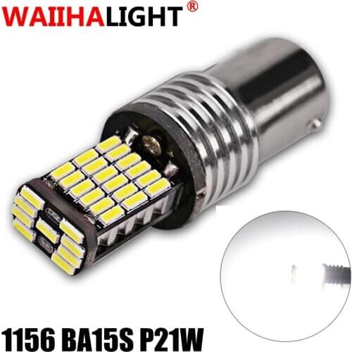 1pcs 1156 BA15S P21W LED Bulbs Car Lights Turn Signal Reverse Brake Light R5W 4014 LEDs 12V DC Automobiles Lamp DRL Lights