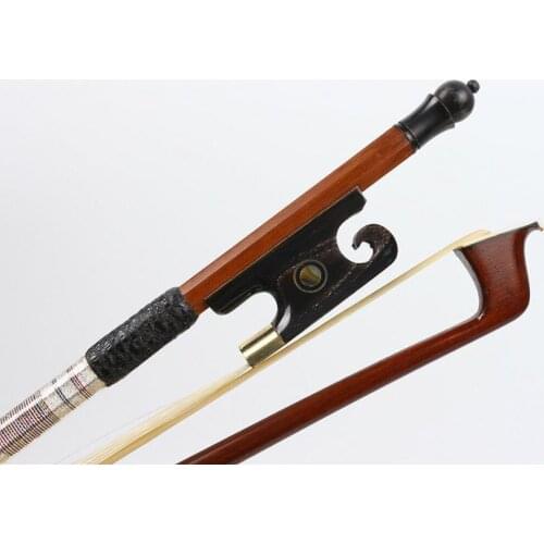 1pcs 4/4 violin Bow brazilwood Ox Horn frog Great Balance Natural Horse Tail