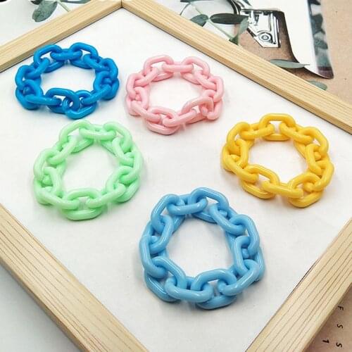 100pcs/ lot 20*14mm Color Acrylic Buckle Beads DIY Glasses Chains Mask Chains Earrings Necklace Mobile Chains Accessories N240