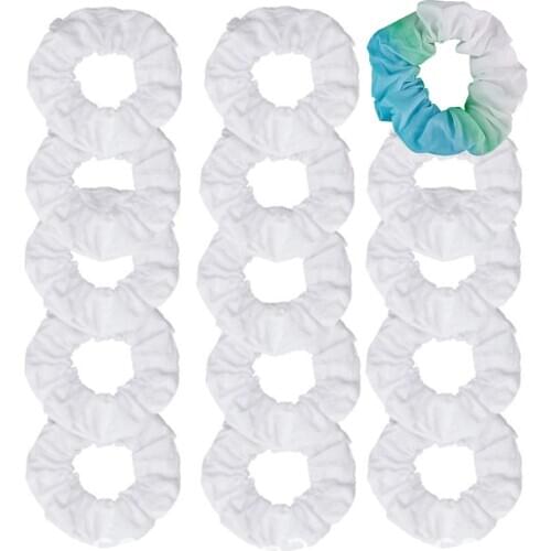 15PCS Cotton White Scrunchies Elastic Hair Ties Ponytail Holder for Tie Dye Women Girls Hair Accessories