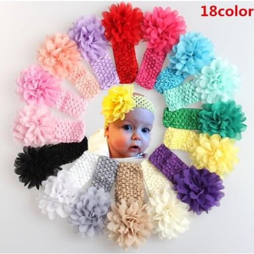 2016 Fashion Kids Newborn crochet tube top tutu Knit Headbands Headwrap Hair Wear Accessories