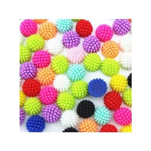 220pcs Flatback Resin Dotted Gems half round disco ball beads 12mm mixed colors Flower Cabochons