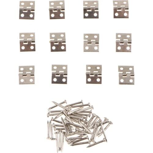 24Pcs/Set Box Hinges, Granmp Jewelry Box Hinges Retro Butt Hinges Mini Hinges Cabinet Hinges