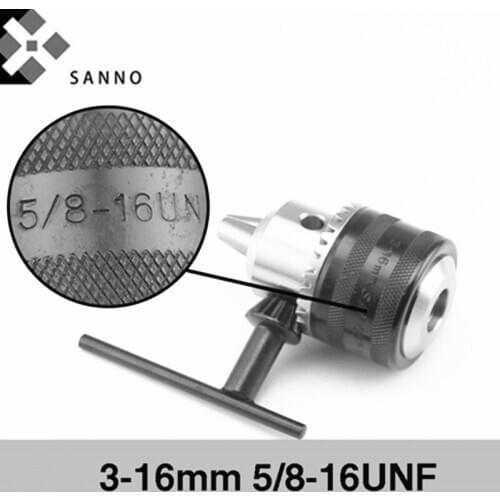 3-16mm 1/2-20 UNF / 5/8-16 UN thread drilling chuck converter change chuck adapter tool keyed spanner drill chuck