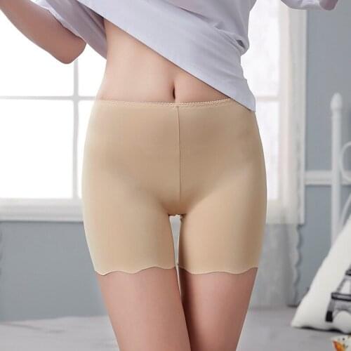 3pcs Women Safety Short Pants Seamless Nylon Mid Waist Panties Wave Pattern Boyshorts Pants Girls Slimming Underwear
