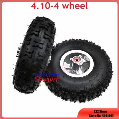 4 Inch Wheel Hub Rim with 4.10-4 Tyre Inner Tube Fits ATV Quad Electric Scooter 4.10/3.50-4 Pieces De Scooter 49cc Tires Wheels