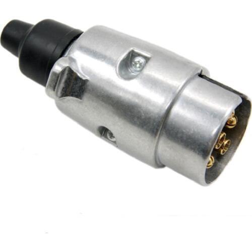 7-Way N Type Trailer Truck Camper Plug Cord Weatherproof Corrosion Resistant Aluminum