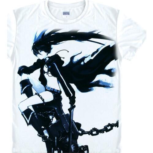 Black Rock Shooter T-Shirt Chariot Shirt Man t-shirt Products cute style t-shirts Anime Action Figures cartoon cosplay costume a