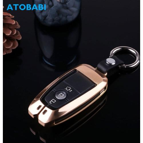 Zinc Alloy Car Key Case For Ford Explorer Edge Expedition F-450 F-350 F250 F150 Fusion Mustang 2017 2018 Everest 2019 Keys Cover