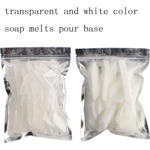 500g Clear White Transparent Soap Melts and Pour Soap Base High Quality DIY Handmade Soaps Raw Making Materials