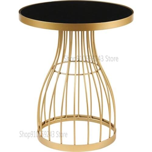 Designer New Ins Style Simple Modern Creative Furniture Iron Bedside Table Nordic Light Luxury Simple Bedside Table