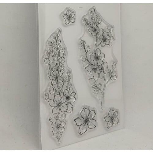 German flower Clear Stamp for Scrapbooking Transparent Silicone Rubber DIY Photo Album Decor 0535