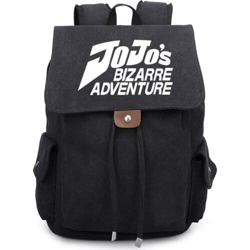 Anime JO JO Adventure Bag Backpack Rucksack Travel Canvas Book School Men Women Boy Girls Bag Gift Mochila