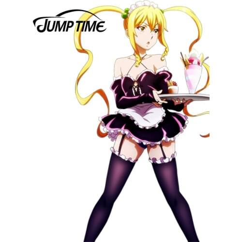 JumpTime 13cmx4.6cm Maken-Ki! Cartoon Amaya Haruko Girl Sexy Beauty Anime Car Stickers Bumper Rear Windshield Accessories Decals