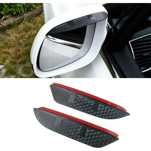 For Toyota Camry 1997-2021 Auto Car Side Rear View Mirror Rain Visor Carbon Fiber Texture Eyebrow Sunshade Guard Cover Shield