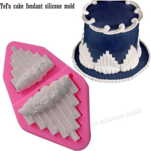 Lace pattern Texture sugar decoration tool for cake turning edge Figure silicone mold silicone molds F0916