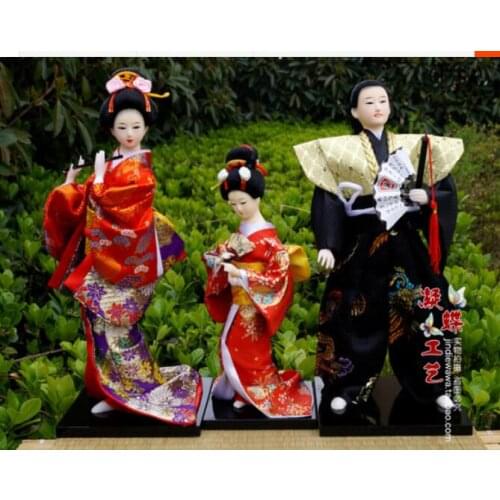 Master Japanese geisha doll Japan furnishing articles and home decoration gift silk kimono beauty women arts crafts