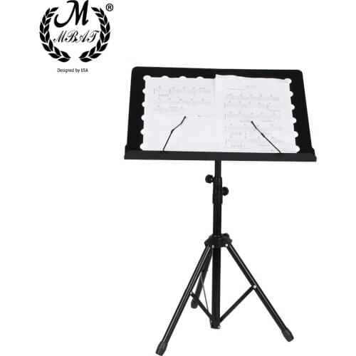 M MBAT Big Music Stand Musical Instrument Accessories Fold-able Tripod for Violin Guitar Saxophone Portable Bracket Black Holder