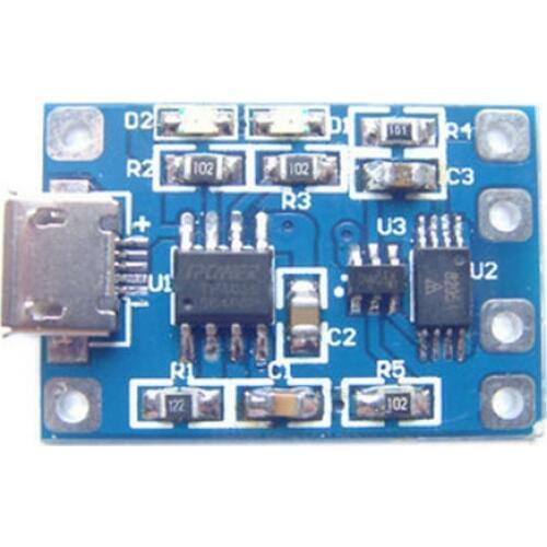 TP4056 Charge And Discharge Protection Module Over Current Over Voltage Protection for 18650 Lithium Battery MicroUSB