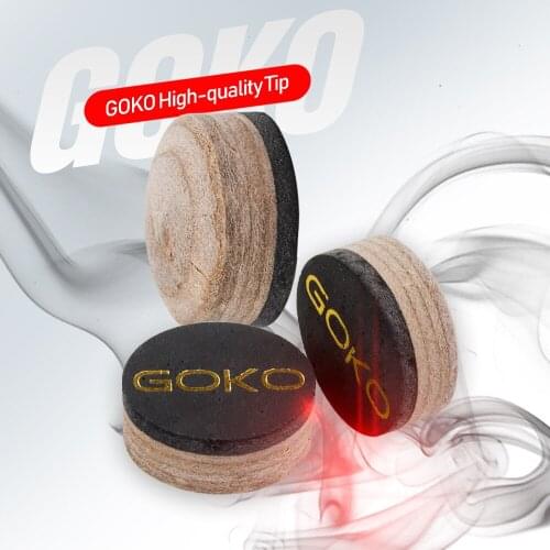 GOKO 3036 S/M/H Billiard Tip 10mm 11.5mm 13mm Tip Selected Pig Skin Multi-layered Accessories for Snooker Pool Cue