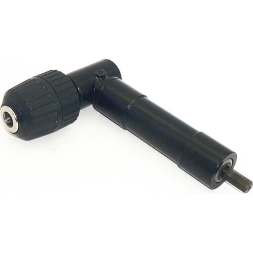 New 8mm Hex Shank Screwdriver Drill Bit Angle Driver 90 Degree Right Angle 3/8in Keyless Chuck Drill Adapter Steel